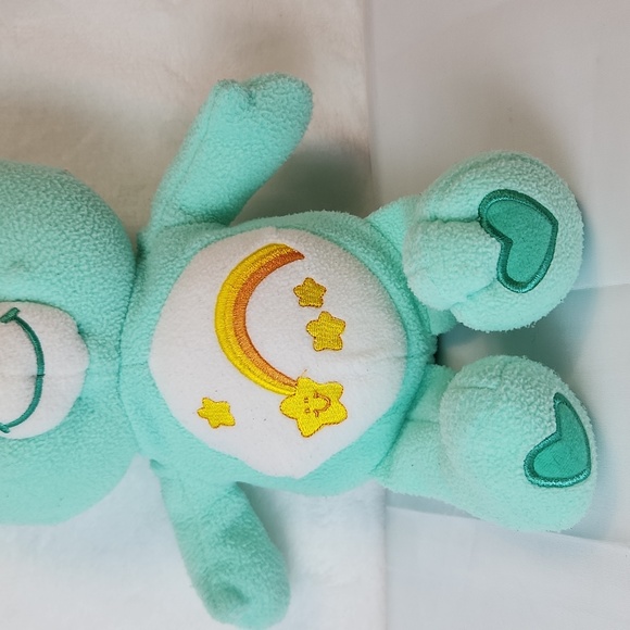 Care Bears Wish Bear Plush Toy Stuffed Animal Green 2005 - Picture 4 of 11